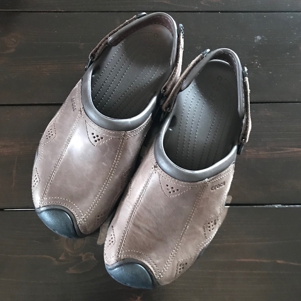 Men’s Leather Crocs-New-Size 11